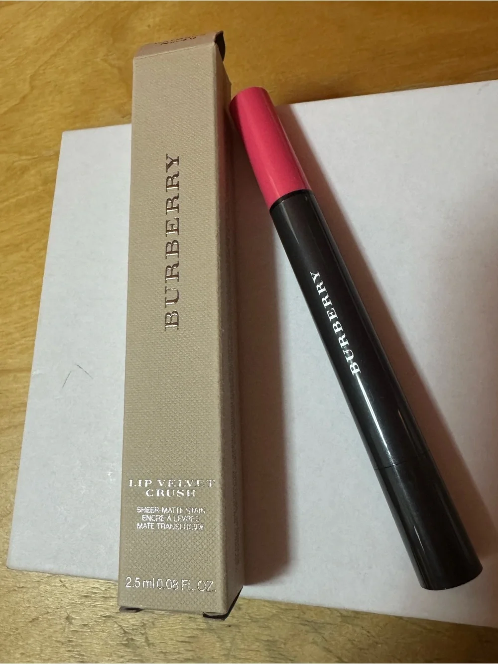 Burberry Lip Velvet Crush Duo NIB - Sugar Pink 40 & Light Crimson 49